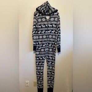 LAZY ONE - one piece hooded pyjamas